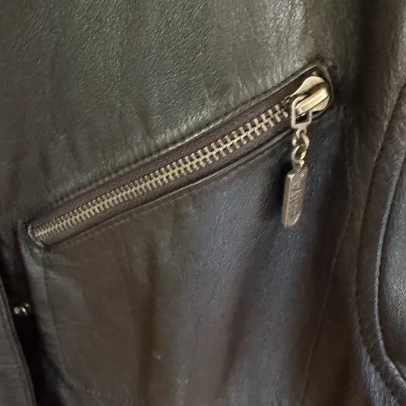 Harley Davidson Black Leather Motorcycle Riding Jacket Size M - Picture 3 of 11